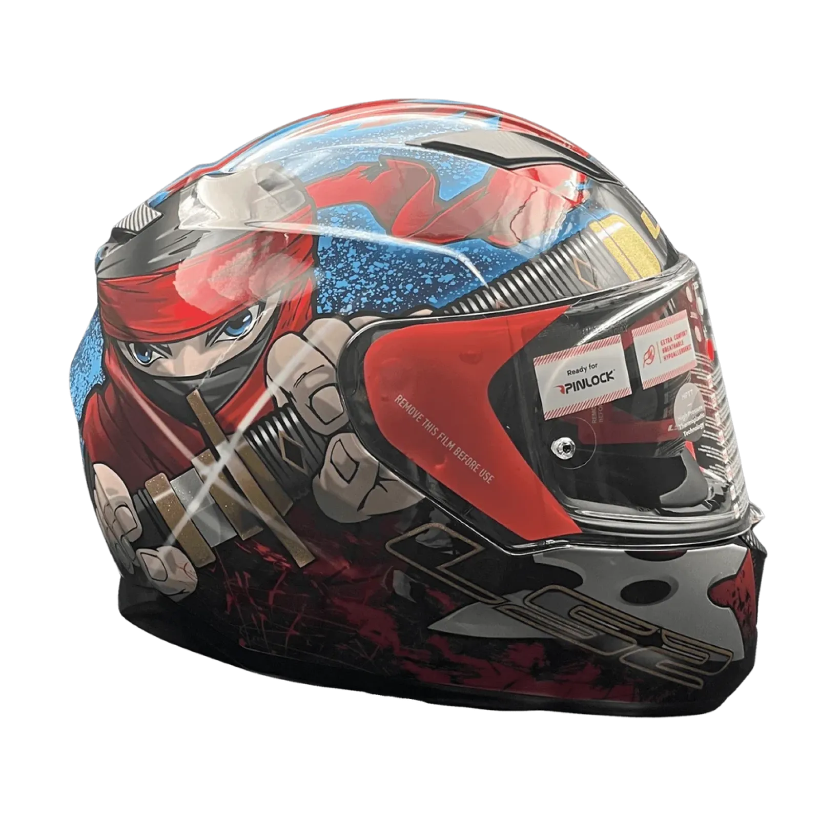 Ls2 Helmet FF320 STREAM EVO NINJA RED BLUE